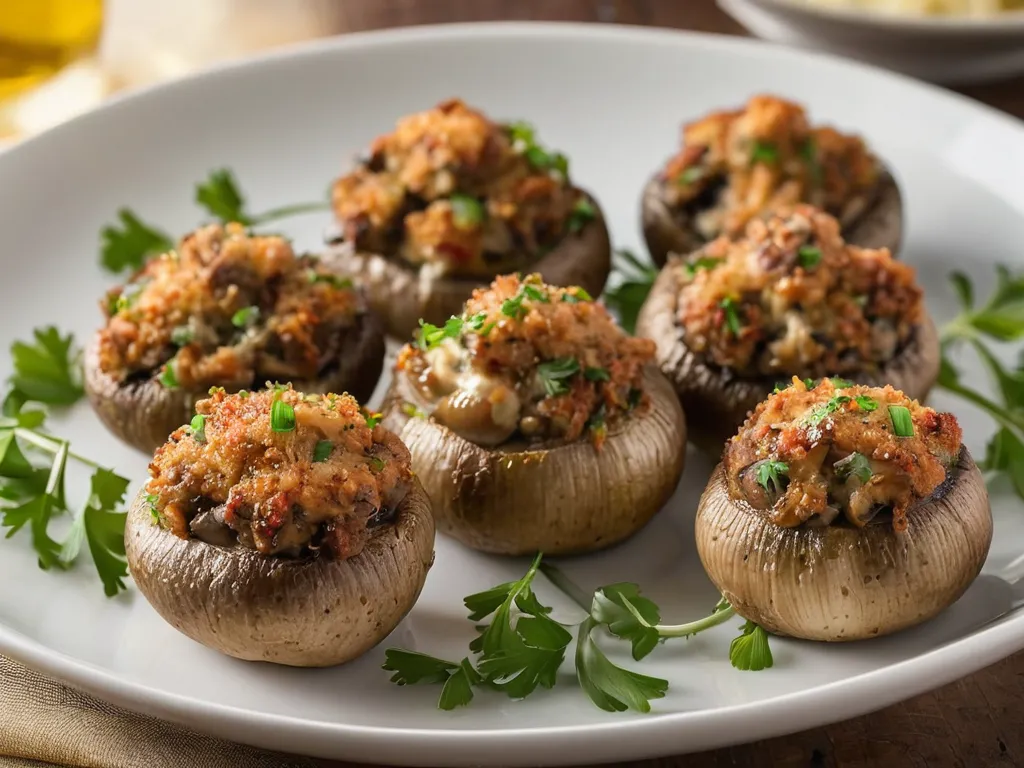 Copycat Olive Garden Stuffed Mushrooms