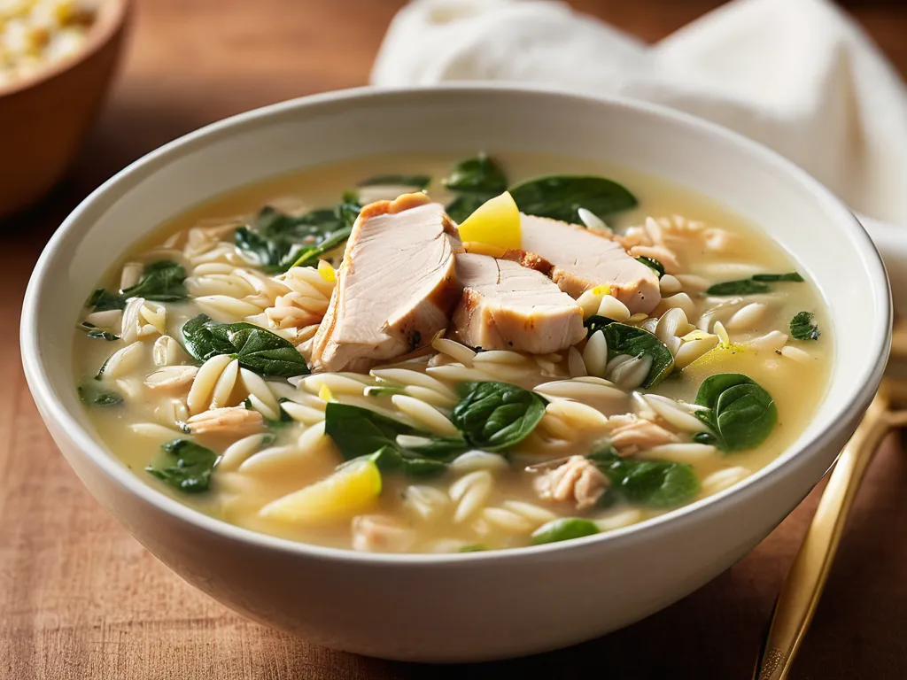 Copycat Panera Lemon Chicken Orzo Soup — Discontinued Menu Favorite