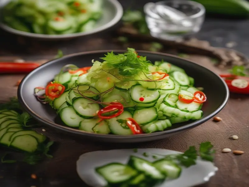 Viral TikTok Spicy Cucumber Salad