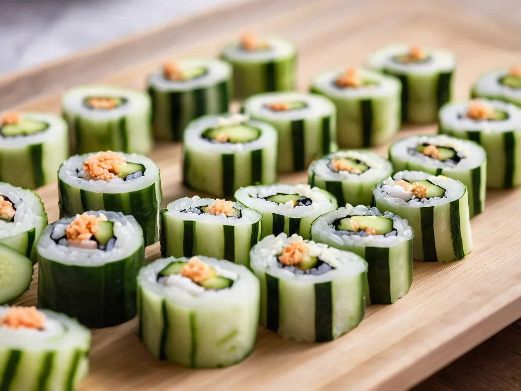 Viral TikTok Cucumber Sushi Rolls (No Rice, No Nori, Looks Like Art)