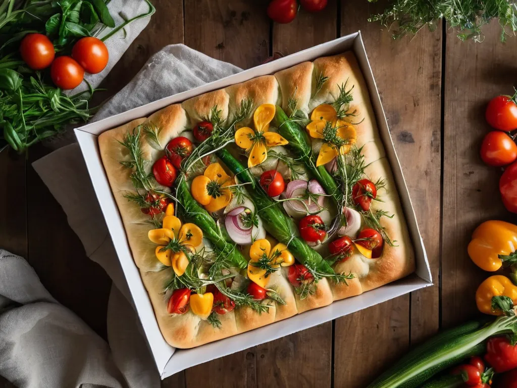 Viral TikTok Focaccia Garden Art Bread