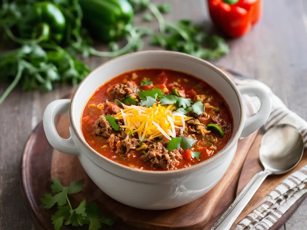 Viral TikTok Stuffed Pepper Soup